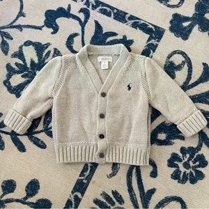 Ralph Lauren Grey Button Cardigan Sweater 9 months